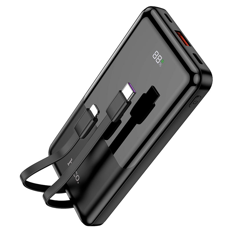 (10 000 mAh) QC 3.0 Chargeur de batterie portable avec câbles Lightning USB-C (10 000 mAh) QC 3.0 Chargeur de batterie portable avec câbles Lightning USB-C
